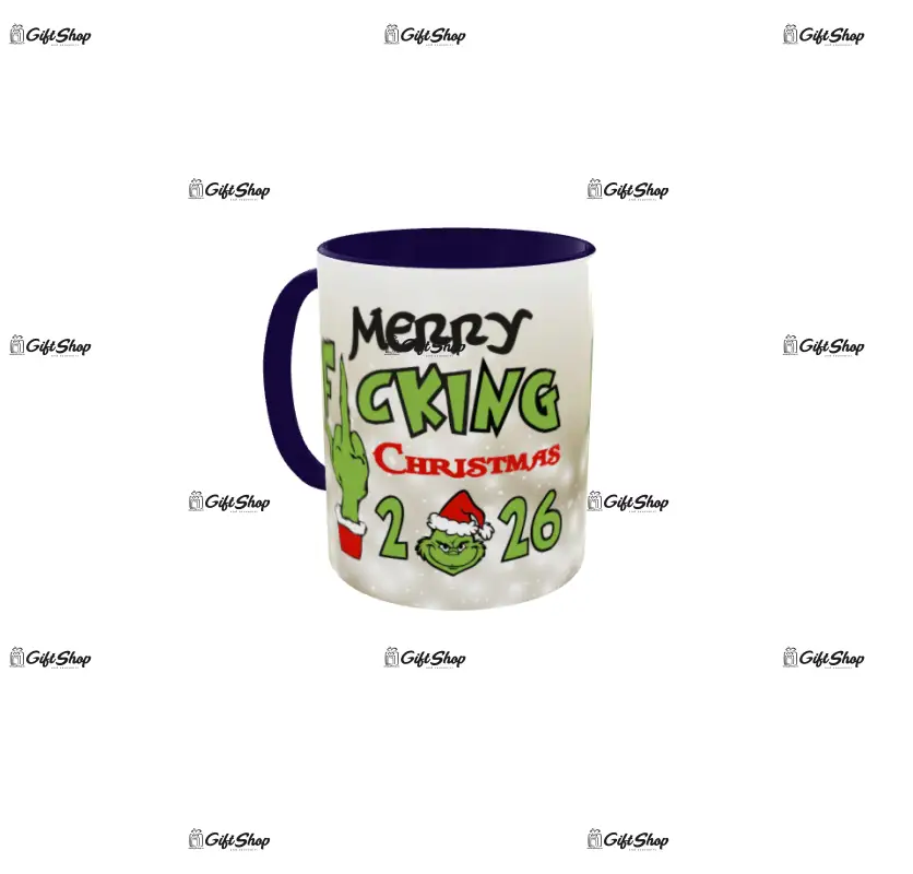 Merry f_ucking christmas ( anul curent ), cana din ceramica, 330ml, model cgs1803
